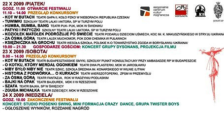 Festiwal Teatrów Dziecięcych „Puchar Uśmiechu”, Krosno,  22 – 24 X 2009 - zdjęcie w treści 