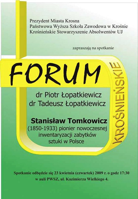 Zaproszenie na Forum Krośnieńskie - zdjęcie w treści 