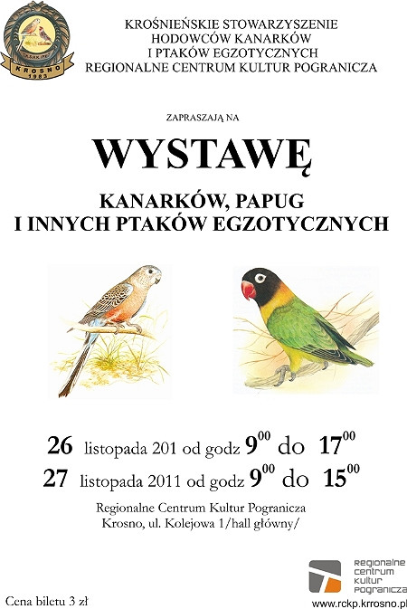 Wystawa Kanarków, Papug i innych Ptaków Egzotycznych - zdjęcie w treści 