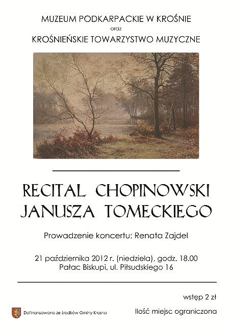 Zapraszamy na recital chopinowski Janusza Tomeckiego - zdjęcie w treści 
