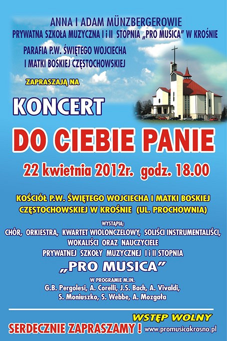 Zapraszamy na koncert DO CIEBIE PANIE - zdjęcie w treści 