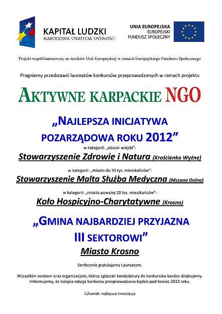 Krosno najbardziej przyjazne organizacjom pozarządowym - zdjęcie w treści 