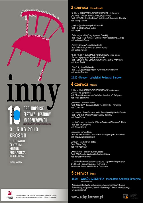 INNY - 10. Jubileuszowy Festiwal Teatrów Młodzieżowych w Krośnie - zdjęcie w treści 