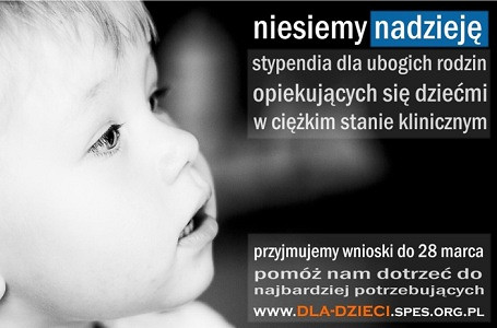 Stypendia dla dzieci w ciężkim stanie klinicznym - zdjęcie w treści 