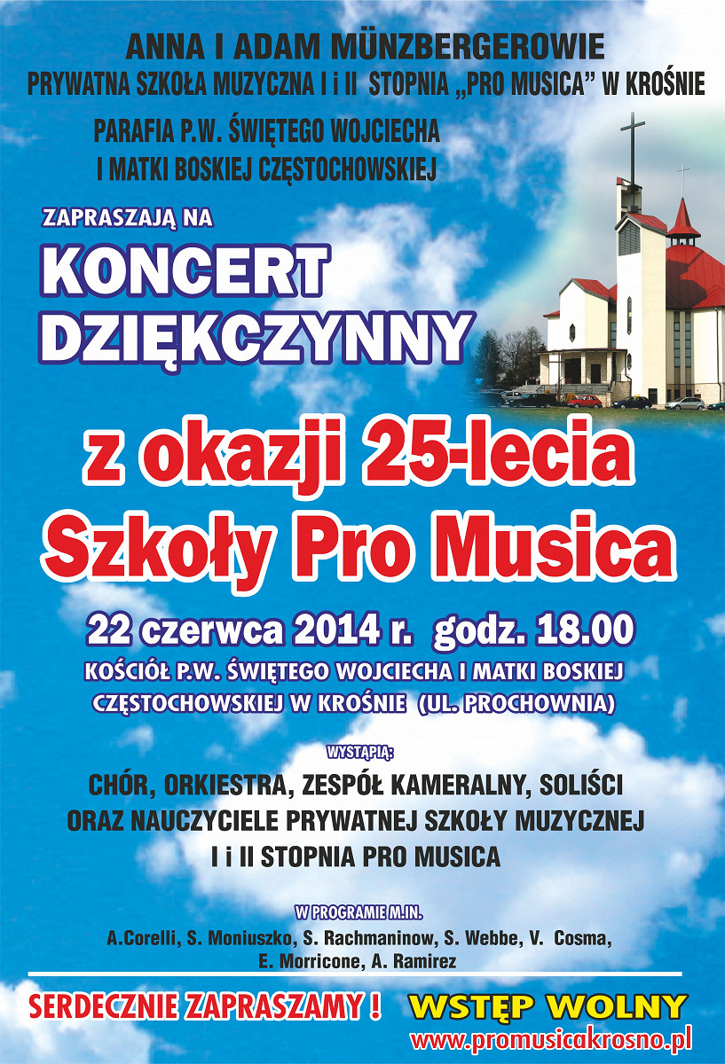 Koncert Dziękczynny z okazji 25-lecia szkoły Pro Musica - zdjęcie w treści 