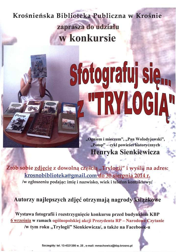 Sfotografuj się z TRYLOGIĄ! Weź udział w Konkursie - zdjęcie w treści  nr 1