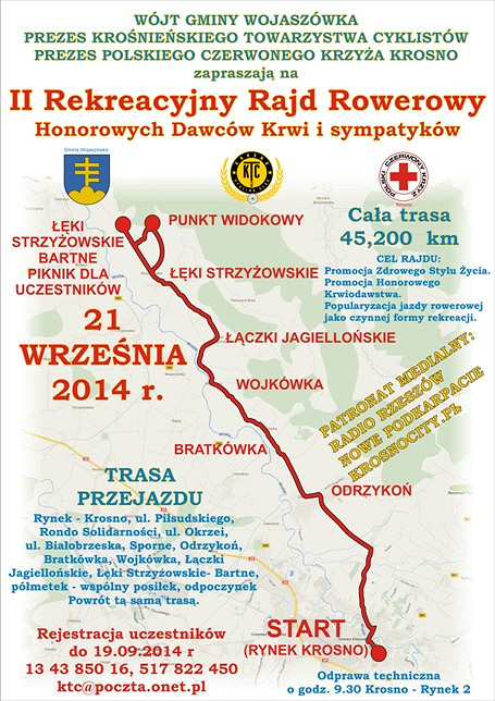 II Rekreacyjny Rajd Rowerowy Honorowych Dawców Krwi i sympatyków - zdjęcie w treści 