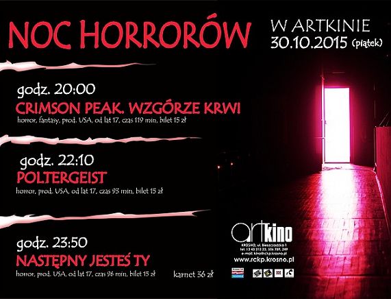 Noc horrorów w art Kinie - plakat