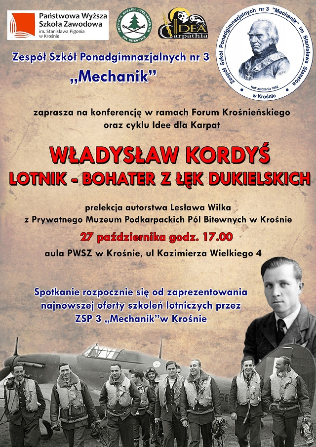 Władysław Kordyś lotnik-bohater z Łęk Dukielskich - zdjęcie w treści 