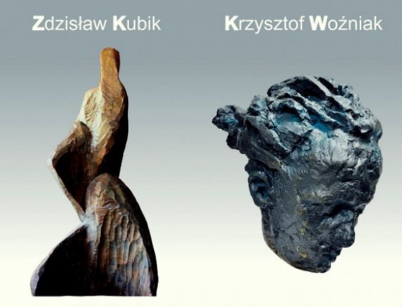 Plakat wystawy z cyklu "Tworzyli tutaj" Zdzisław Kubik Krzysztof Woźniak