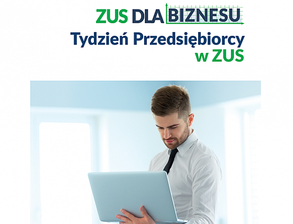 Plakat akcji „Tydzień Przedsiębiorcy”  w ZUS