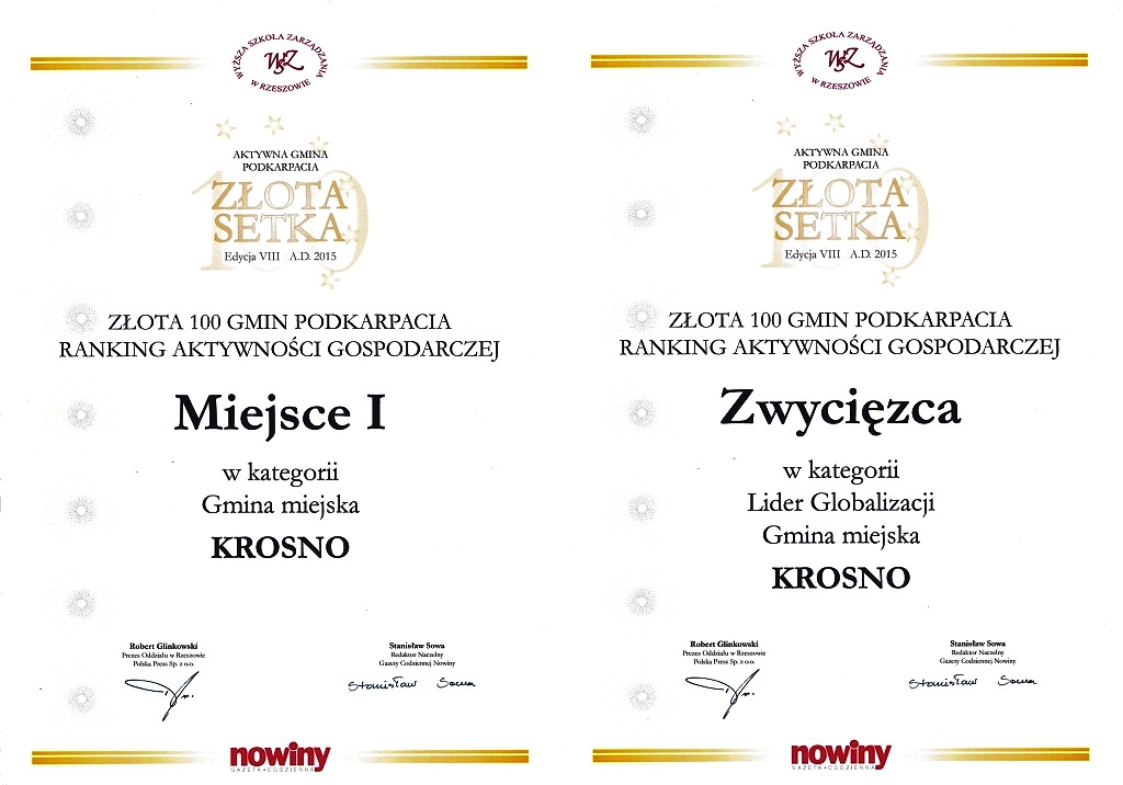 Najbardziej aktywne miasta i gminy woj. podkarpackiego. Krosno na najwyższym stopniu podium powtórzyło sukces sprzed roku - zdjęcie w treści  nr 1