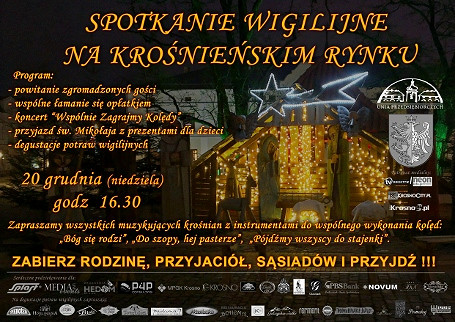 ZAPRASZAMY NA SPOTKANIE WIGILIJNE NA KROŚNIEŃSKIM RYNKU - zdjęcie w treści 