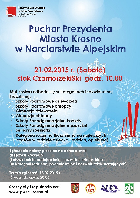 Puchar Prezydenta Miasta Krosna w Narciarstwie Alpejskim - zdjęcie w treści 