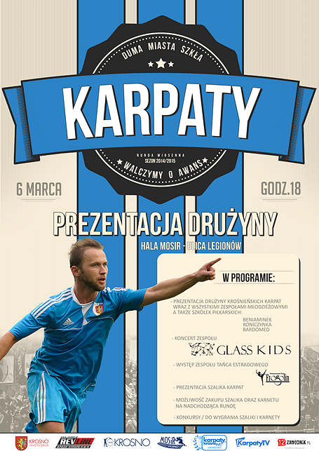 Zapraszamy na prezentację drużyny K.S. KARPATY KROSNO - zdjęcie w treści 