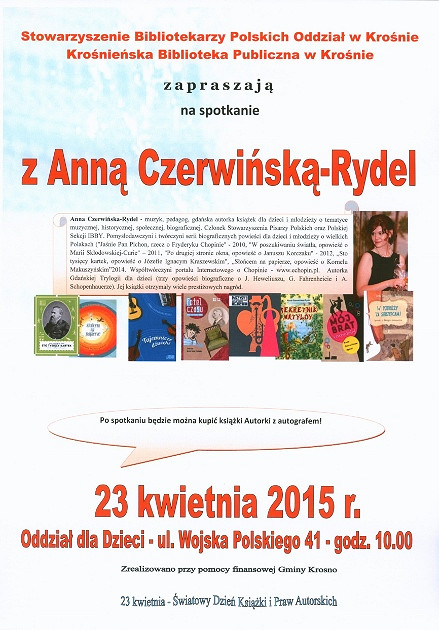 Światowy Dzień Książki 2015 w Krośnieńskiej Bibliotece - zdjęcie w treści 