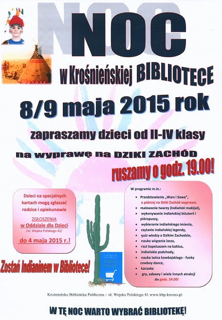  Zapraszamy na Noc w  Bibliotece! - zdjęcie w treści  nr 1