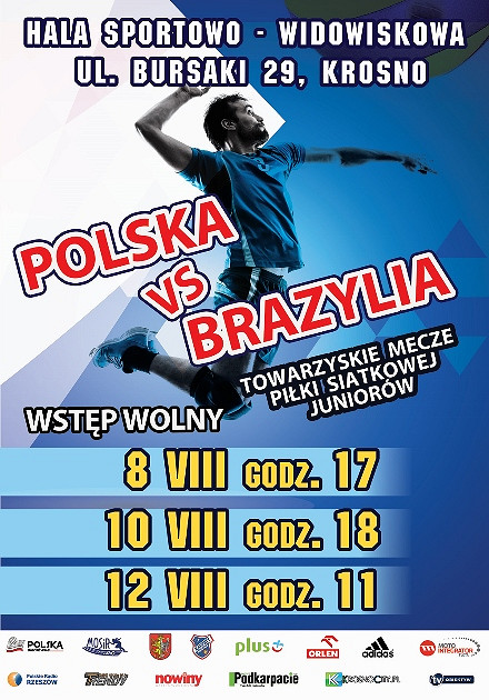 Zapraszamy na mecze siatkówki Polska vs Brazylia - zdjęcie w treści 