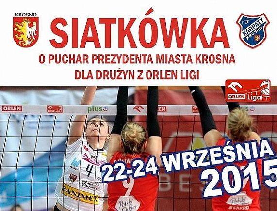 Plakat zapraszający na turniej siatkówki