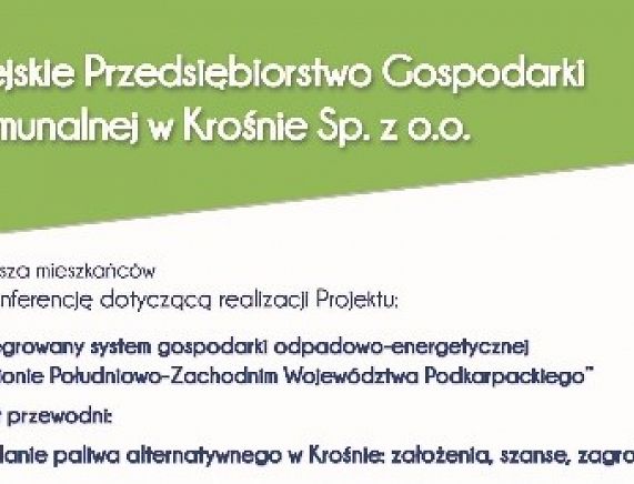 Plakat zapraszający na konferencję dla mieszkańców