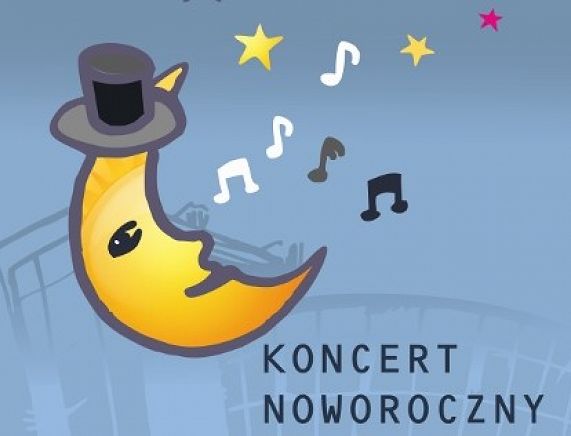 Plakat zapraszający na Koncert Noworoczny w wykonaniu wokalistów Studio Piosenki Swing