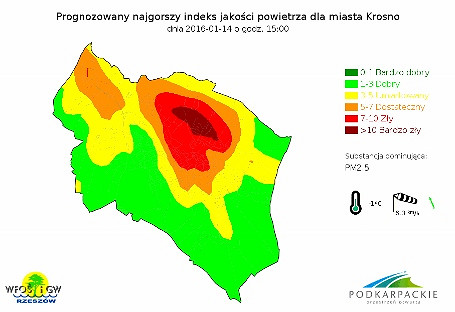 Sprawdź jakość powietrza w Krośnie i prognozę na najbliższe dni - zdjęcie w treści 