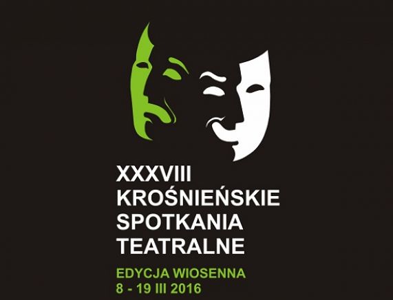 Plakat zapraszający na Wiosenną Edycję Krośnieńskich Spotkań Teatralnych