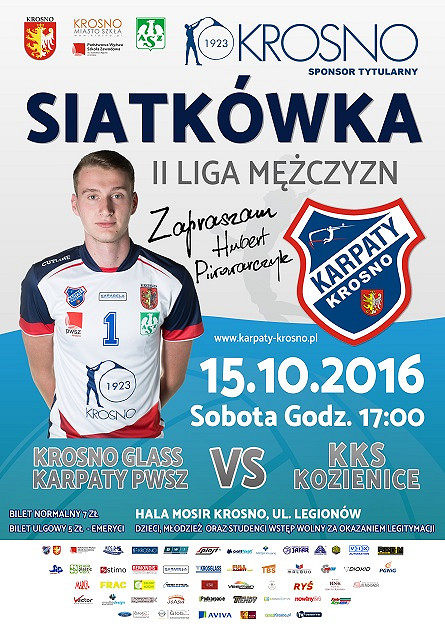 II LIGA MĘŻCZYZN MECZ KROSNO GLASS KARPATY PWSZ vs. KKS KOZIENICE - zdjęcie w treści 