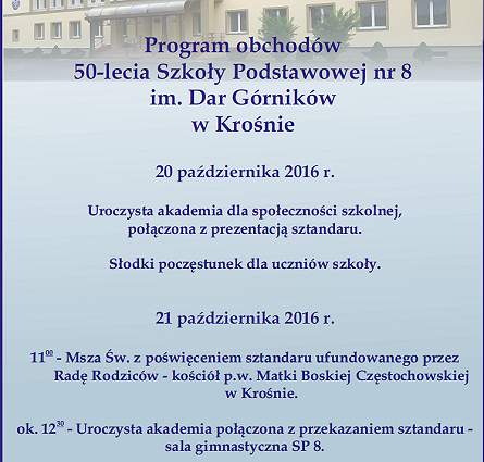 Obchody 50-lecia krośnieńskiej Szkoły Podstawowej Nr 8 - zdjęcie w treści  nr 1