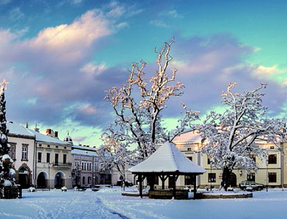 Krośnieński rynek zimą