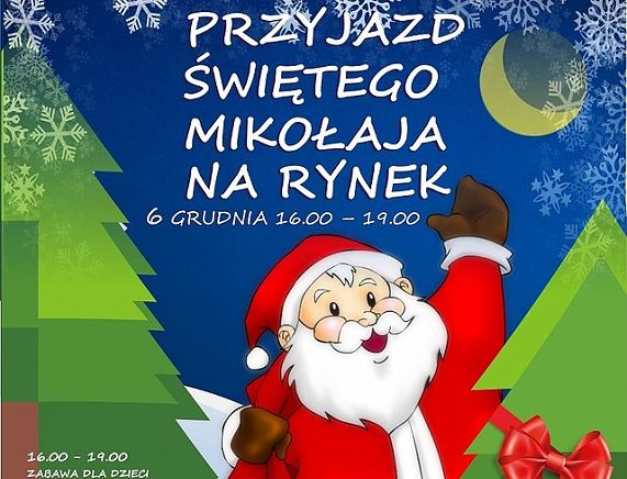 Plakat - Przyjazd Świętego Mikołaja na Krośnieński Rynek