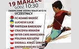 Plakat zapraszający na Międzynarodowy Turniej Futsalu o Puchar Prezydenta Miasta Krosna