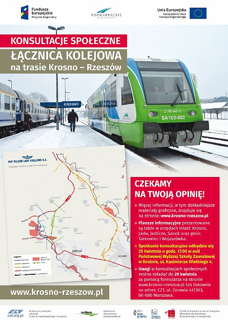 KONSULTACJE SPOŁECZNE PROJEKTU BUDOWY ŁĄCZNICY KOLEJOWEJ NA TRASIE KROSNO – RZESZÓW - zdjęcie w treści 