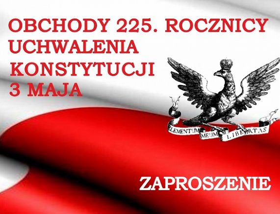 Plakat uroczystości Święta Konstytucji 3 Maja