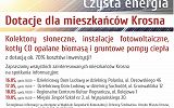 Plakat - Czysta energia. Dotacje dla mieszkańców Krosna