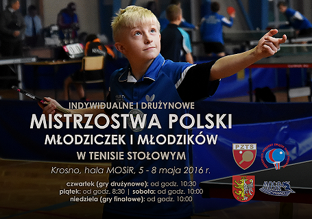 Mistrzostwa Polski młodziczek i młodzików w tenisie stołowym - zdjęcie w treści
