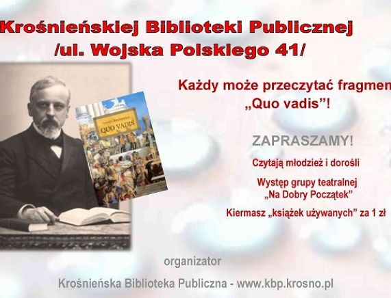 Plakat - Narodowe Czytanie Quo Vadis