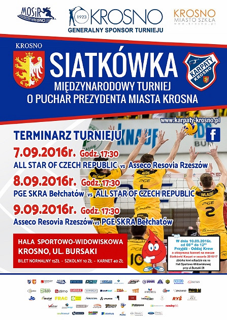 Asseco Resovia, Skra Bełchatów i ALL STAR Republiki  Czech zagrają w Krośnie - zdjęcie w treści 