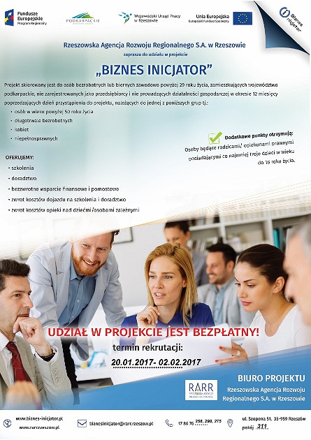 Nabór do  II Edycji  rekrutacji do projektu „BIZNES INICJATOR” - zdjęcie w treści 