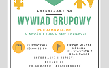 Plakat Konsultacji Społecznych Wywiad Grupowy