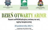 Plakat Dzień Otwartych Drzwi w krośnieńskim biurze powiatowym ARiMR