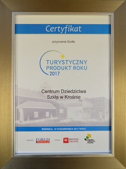 Centrum Dziedzictwa Szkła w Krośnie jest Turystycznym Produktem Roku 2017! - zdjęcie w treści  nr 1