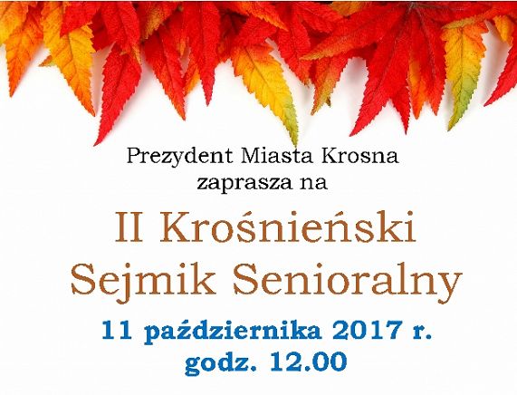 Plakat II Krośnieńskiego Sejmiku Senioralnego