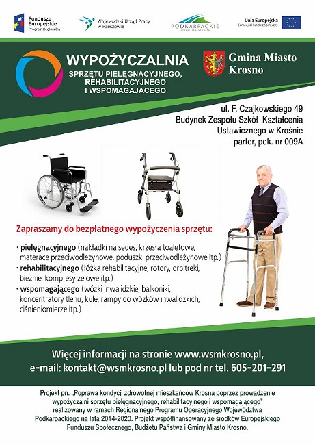 W Krośnie działa Wypożyczalnia Sprzętu pielęgnacyjnego, rehabilitacyjnego i wspomagającego - zdjęcie w treści 