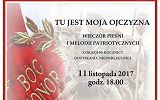 Plakat Wieczoru pieśni i melodii patriotycznych TU JEST MOJA OJCZYZNA