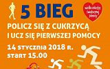 Plakat 5. Biegu "Policz się z cukrzycą i ucz się pierwszej pomocy"