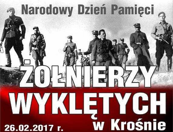 Plakat uroczystości obchodów Narodowego Dnia Pamięci Żołnierzy wyklętych