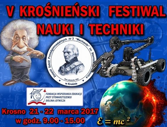 Plakat V Krośnieńskiego Festiwalu Nauki