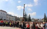 Niedziela Palmowa na krosnieńskim rynku. Zdjęcie ukazujace uczestników