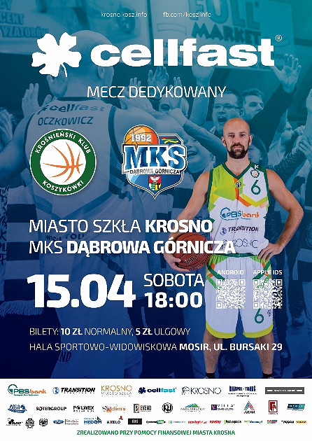 Miasto Szkła Krosno - MKS Dąbrowa Górnicza (15.04) godz. 18:00 - zdjęcie w treści 